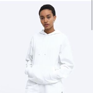 NWOT Reigning Champ Hoodie Lightweight Terry Relax Pullover White Oversized XS S